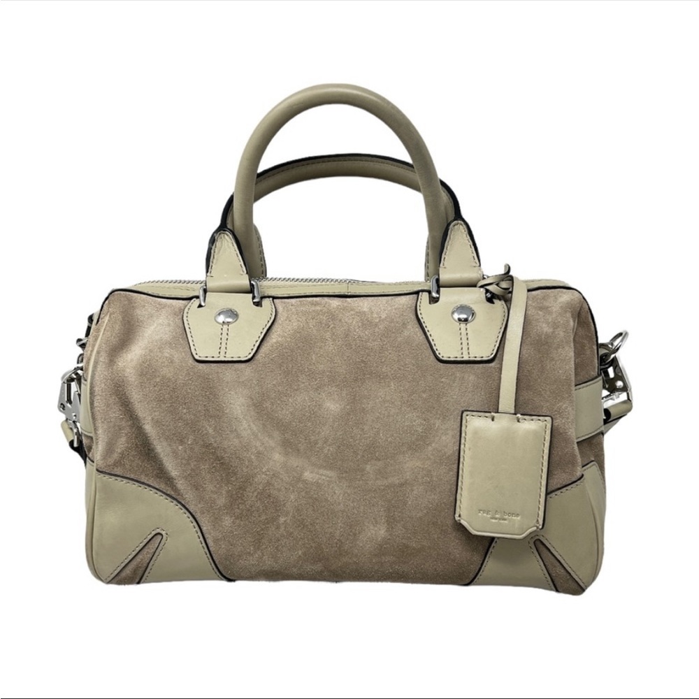 Rag & Bone Suede and Leather Small Flight Satchel